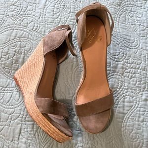 Size 10 women’s espadrille shoes. Worn one time